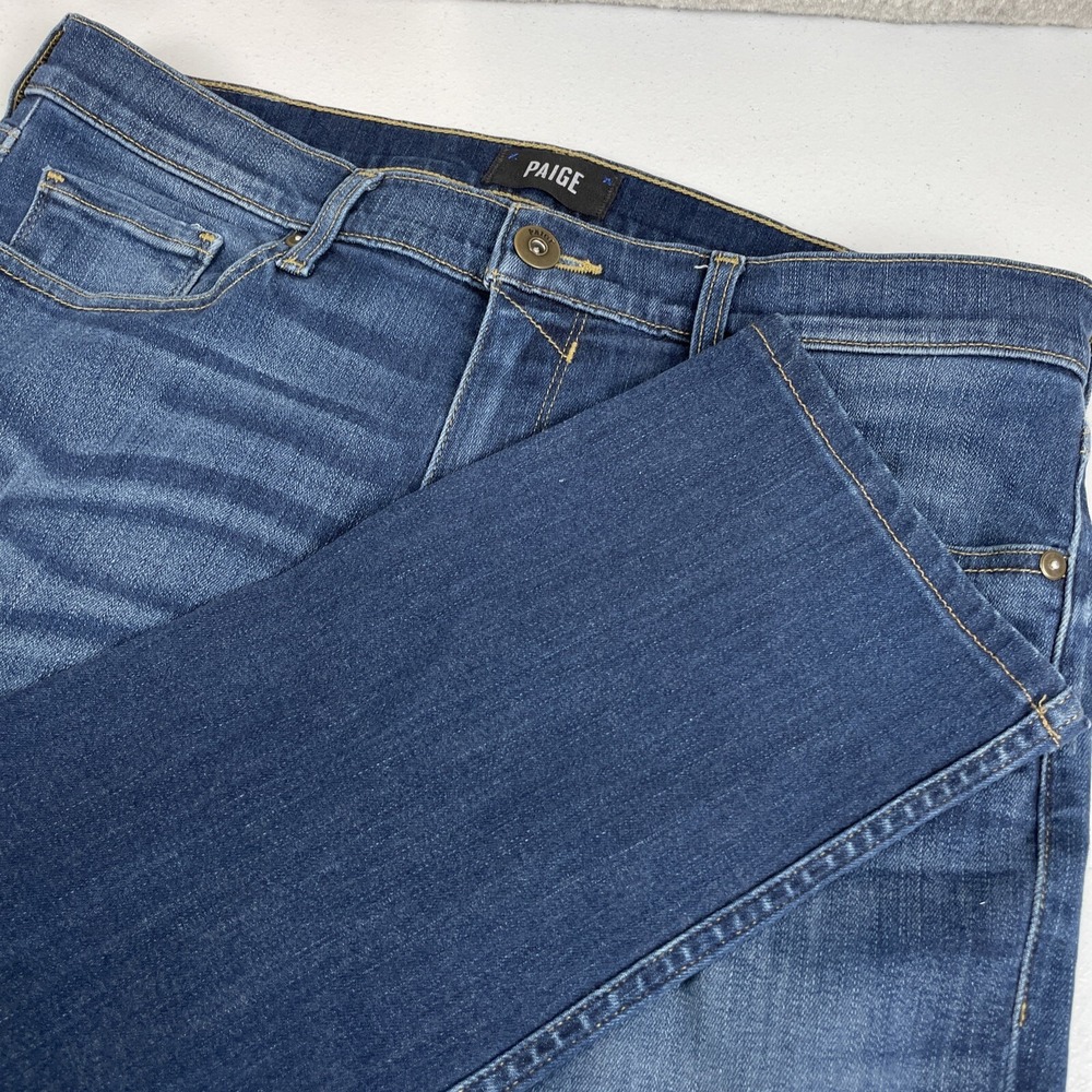 Paige Lennox Jeans Men's Size 34 Medium Wash Cotton Rayon Stretch Comfort